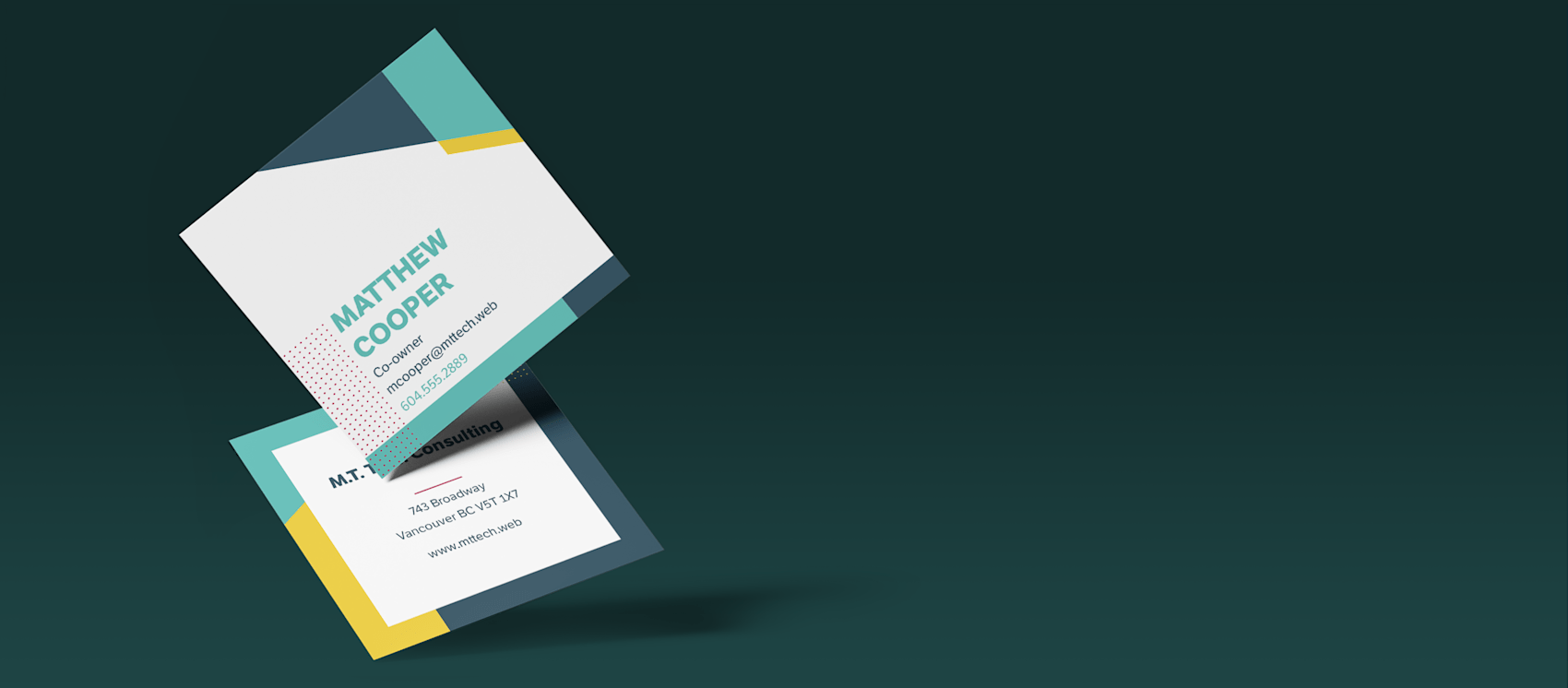 Larger version: Square business cards