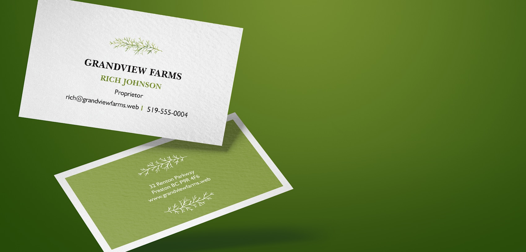 Same Day Hemp Business Card Printing On 18PT Card Stock