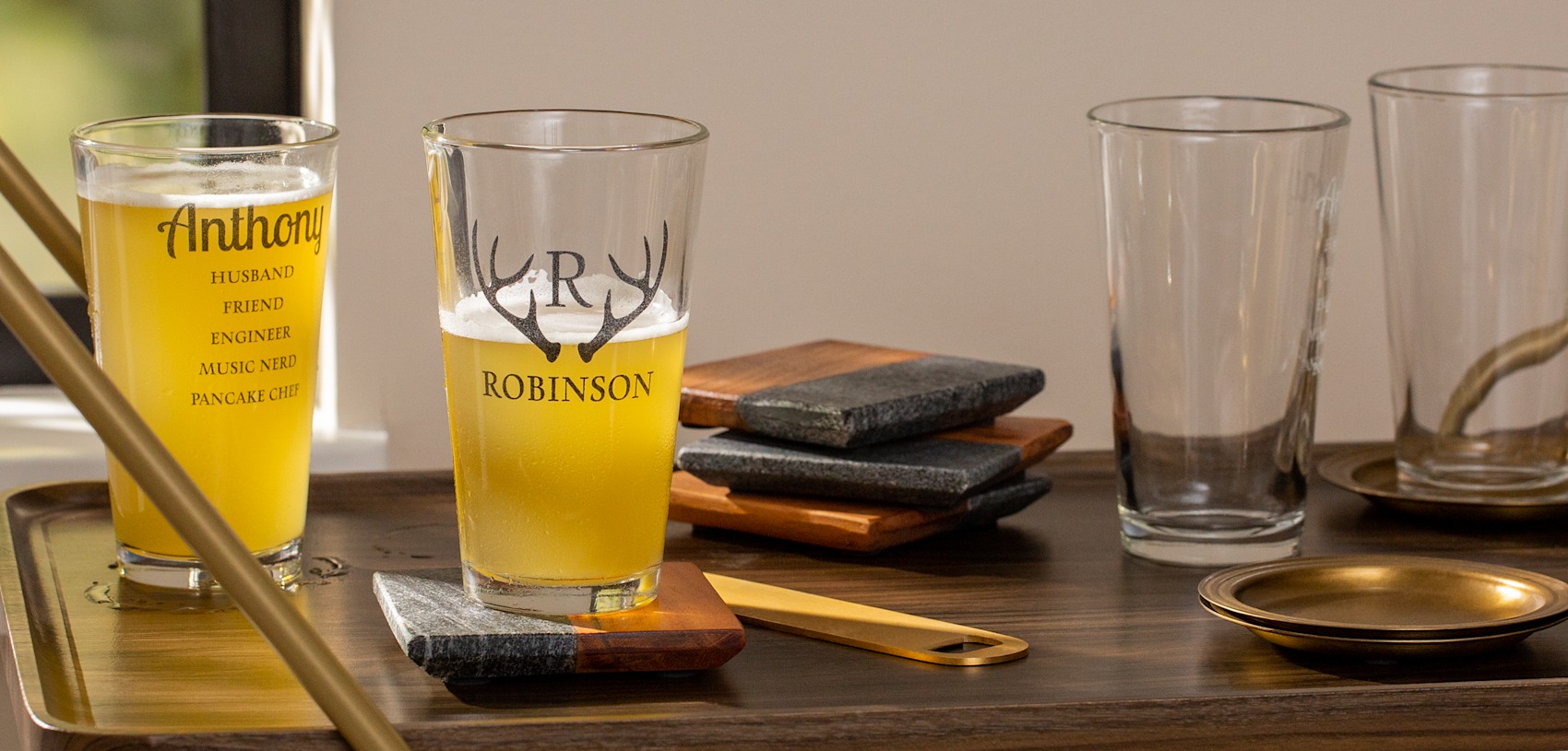 Etched Pint Glasses 1