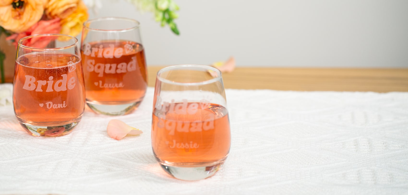Etched Stemless Wine Glasses 3