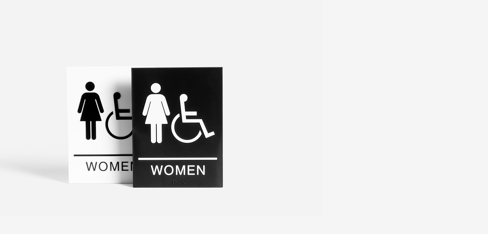 Larger version: washroom signs
