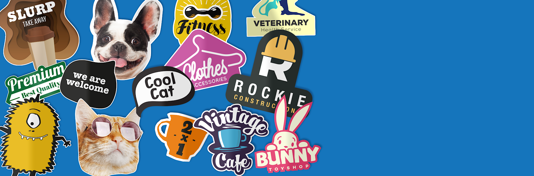 Larger version: Custom shaped stickers