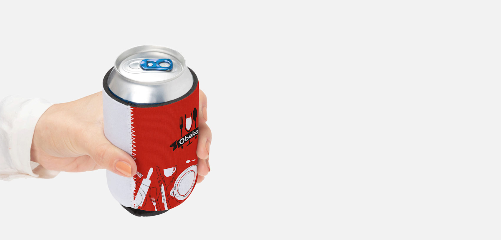25 Blank Premium Beverage Insulators/Can Coolers-Black 