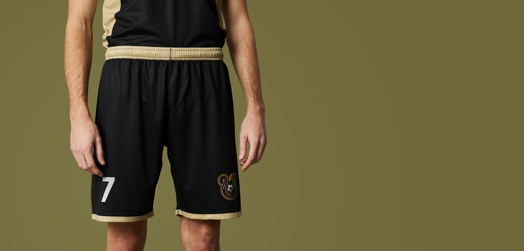 Personalised men's football shorts VistaPrint