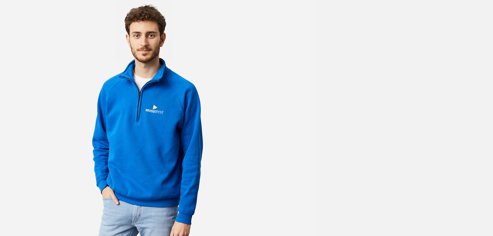 QuarterZip Sweatshirt, custom embroidered sweatshirts VistaPrint UK