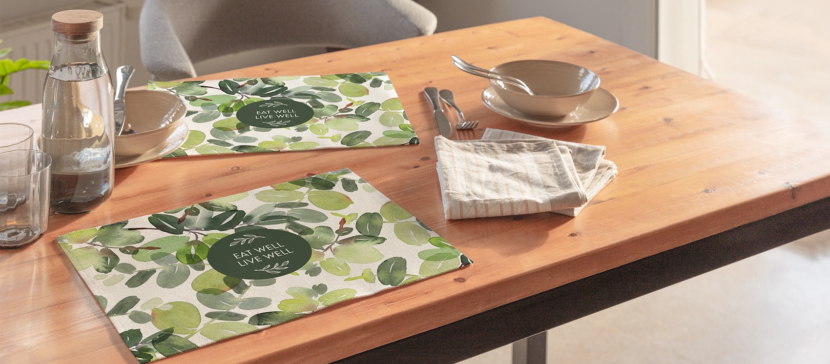 Fabric placemats, custom fabric table mats Vistaprint NZ