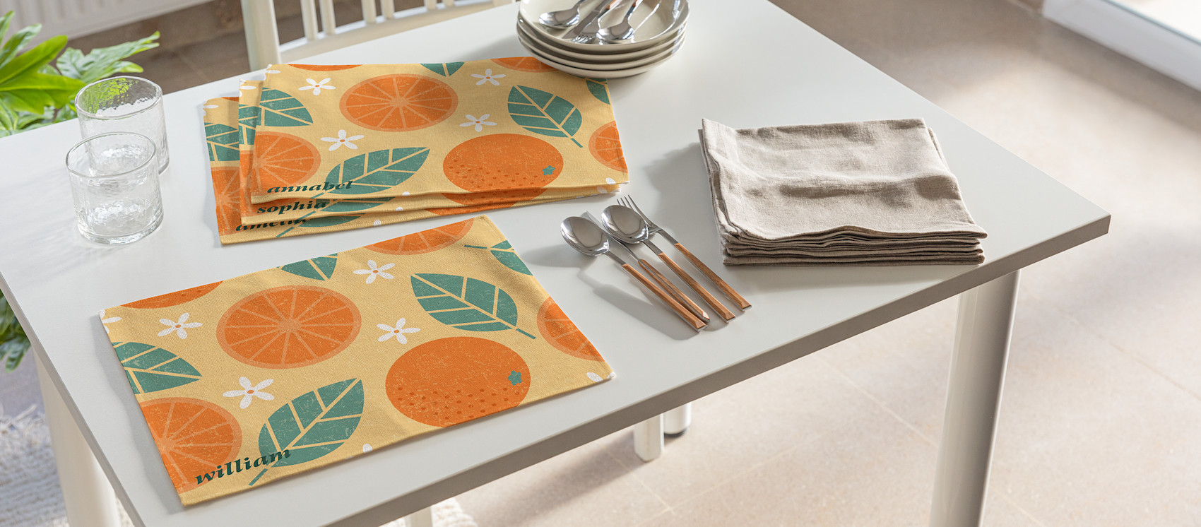 Personalised fabric placemats