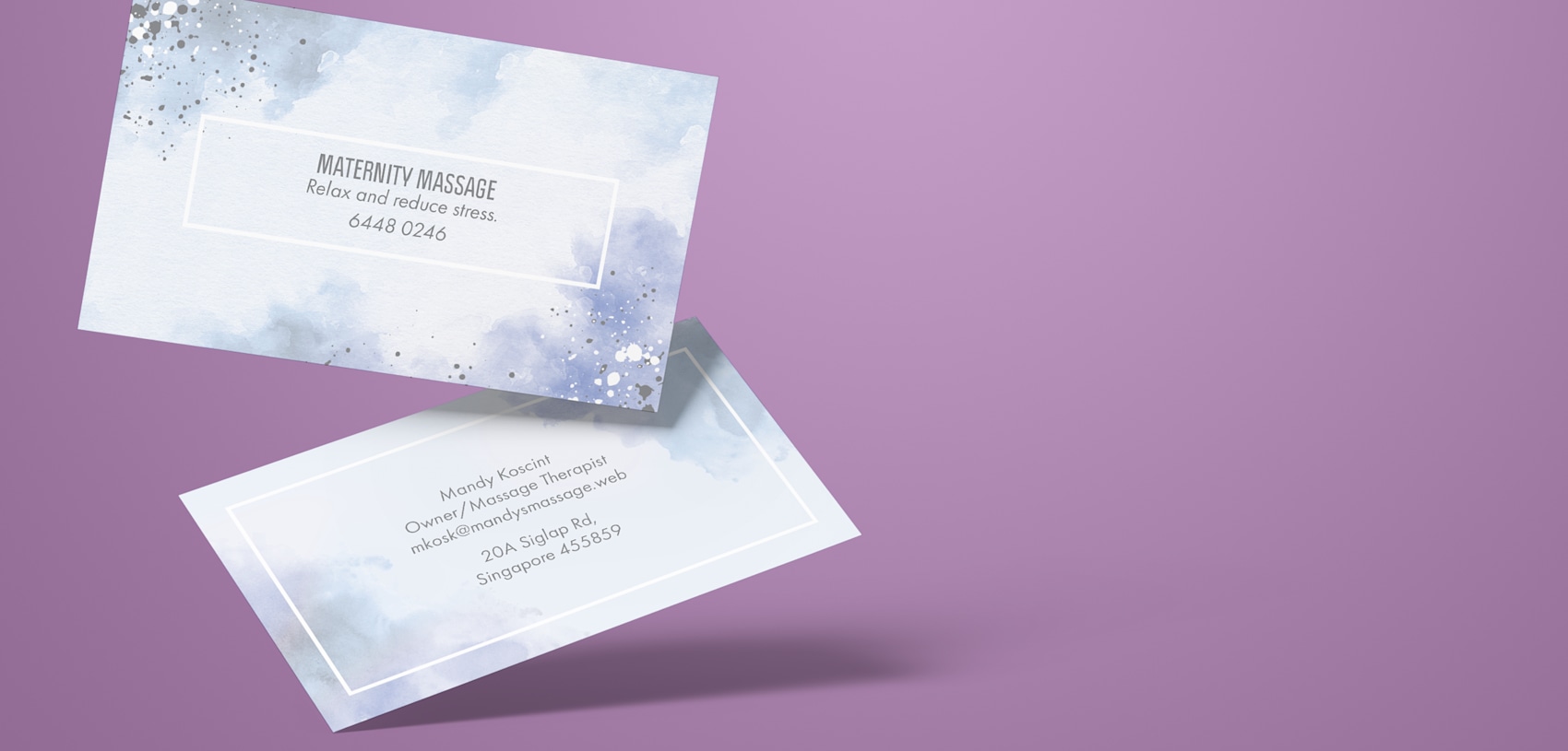 Larger version: Soft touch name cards