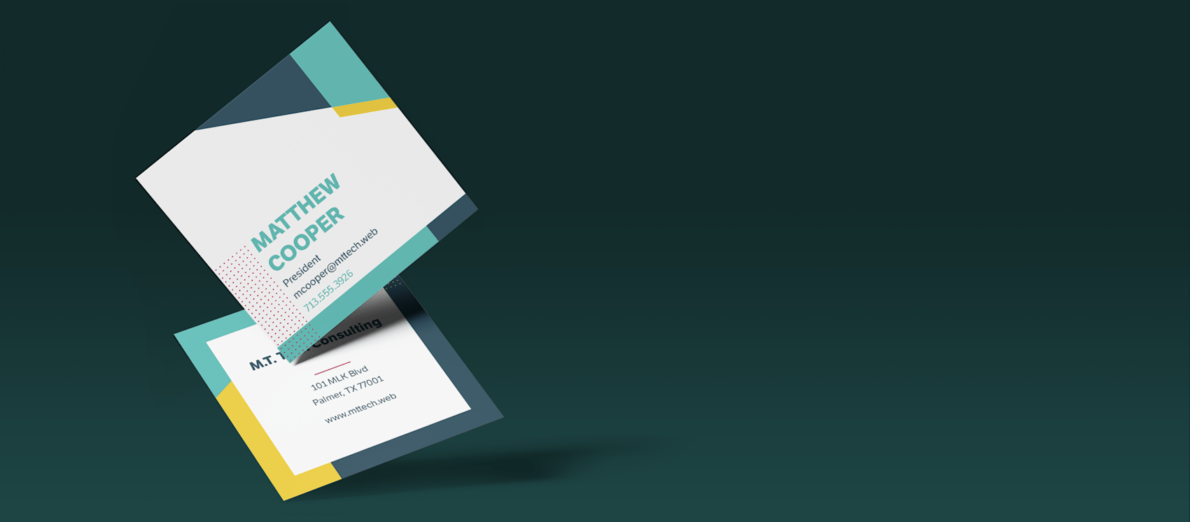 Square Business Cards, Size 2.5