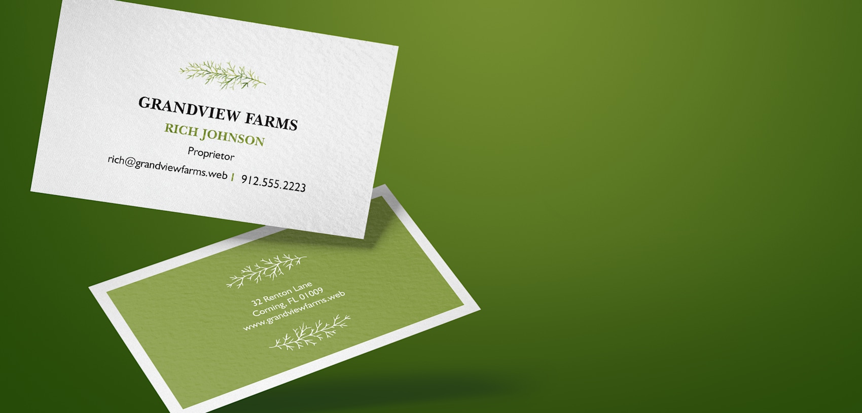 Natural Textured Business Cards 1