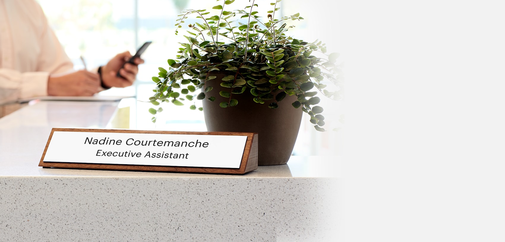 Larger version: custom desk name plate for office Canada