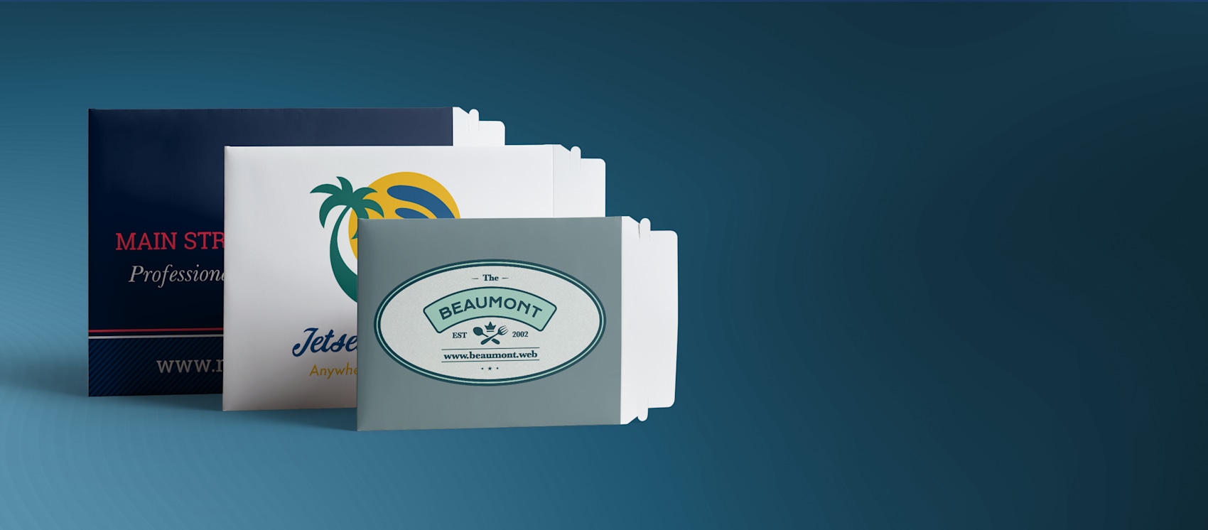 Larger version: Custom shipping envelopes in different sizes 
