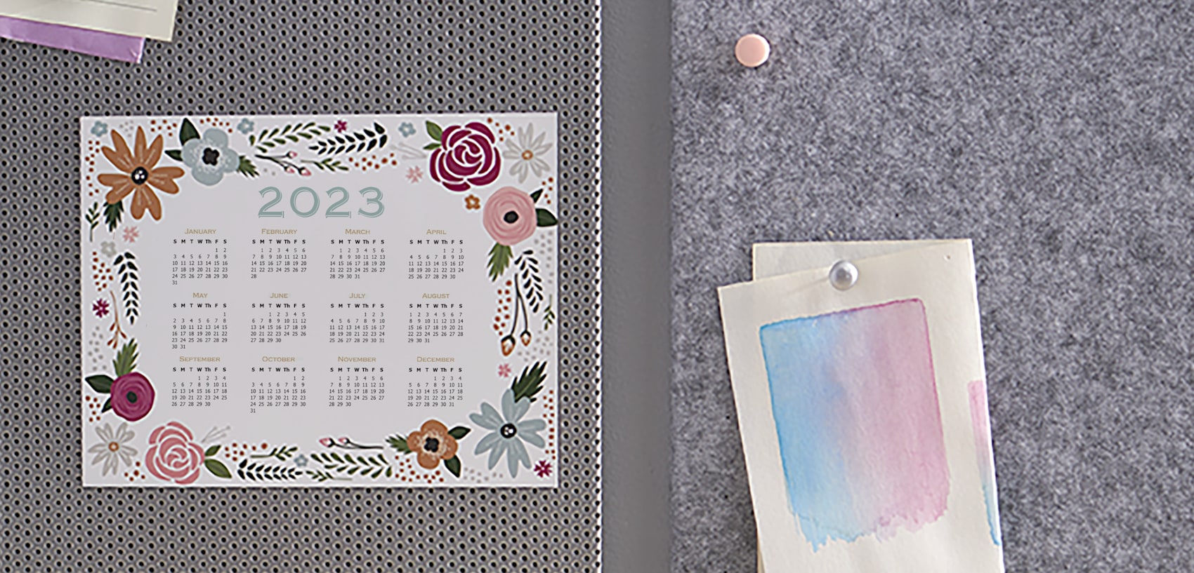 floral magnetic calendar 