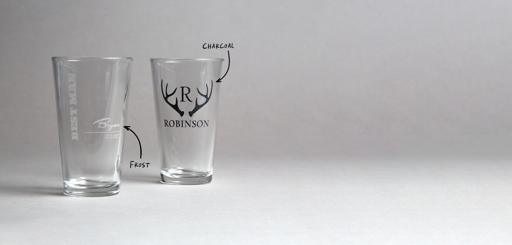 Etched Pint Glasses 3
