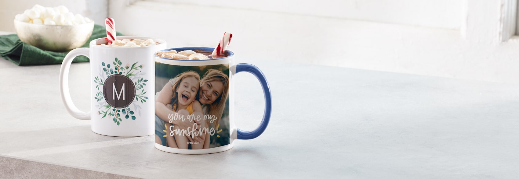 Custom Name Special Mug for Wedding or Anniversary 15oz White Ceramic Mug Personalized Heart Initial Mug