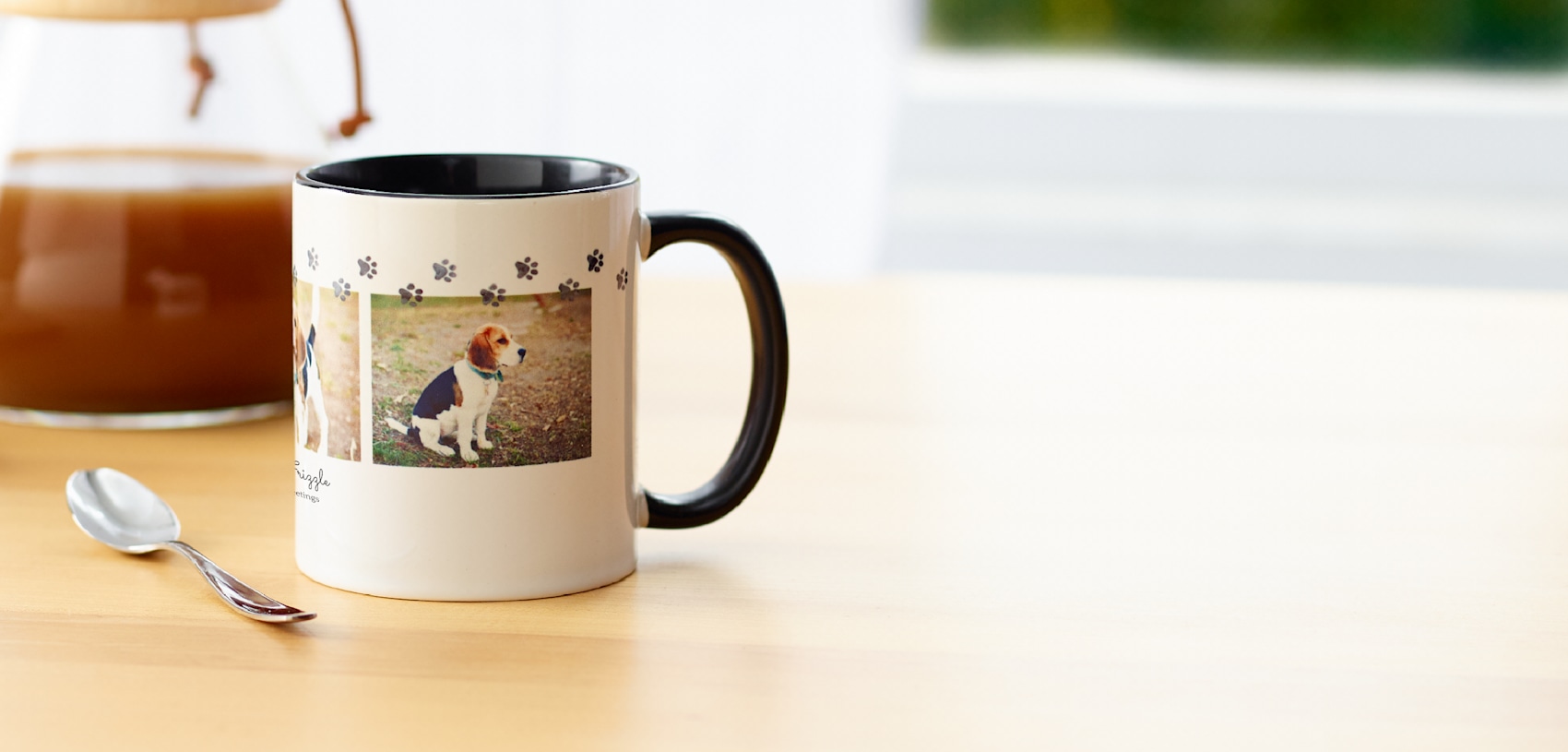 Larger version: custom mug with dog
