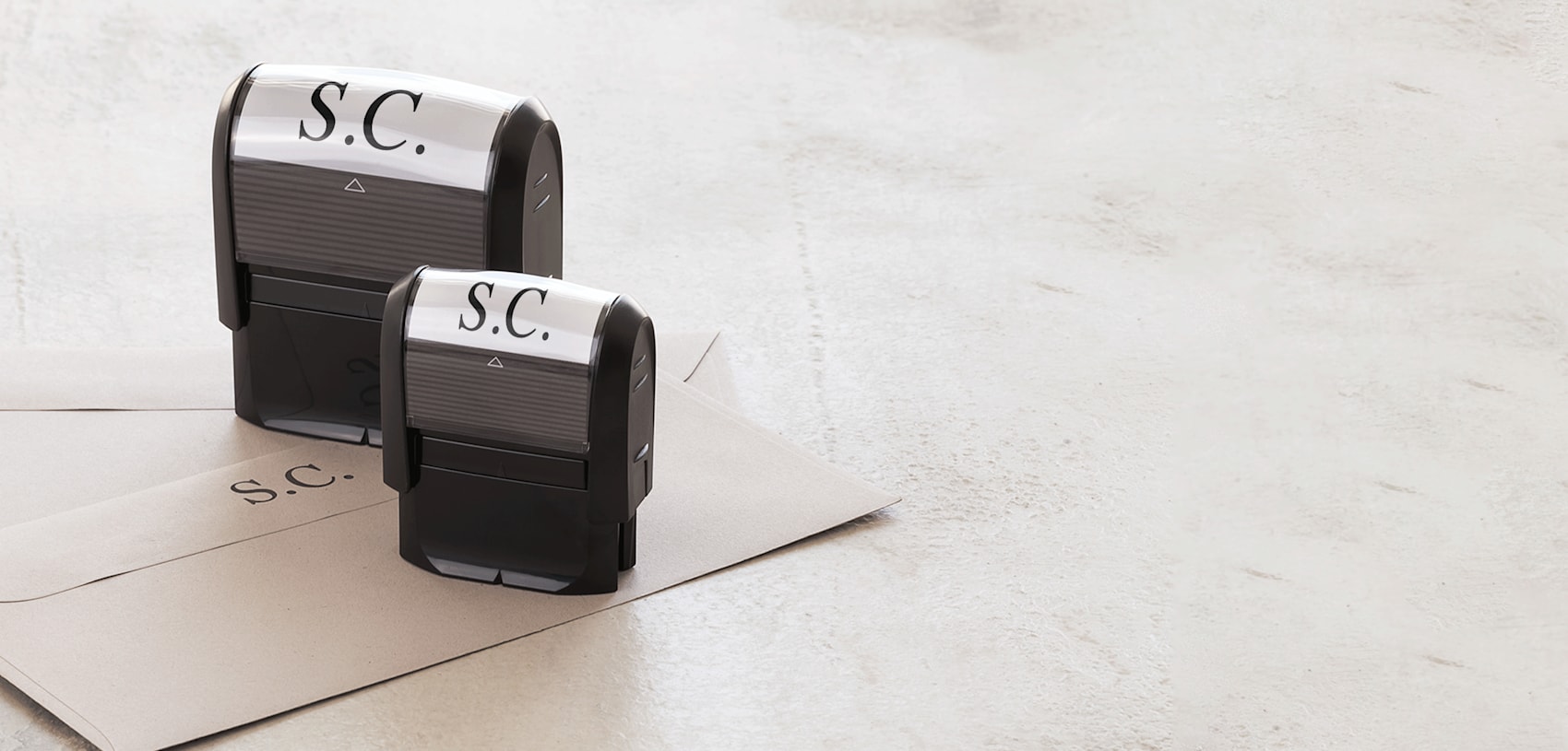 Larger version: custom self inking stamps