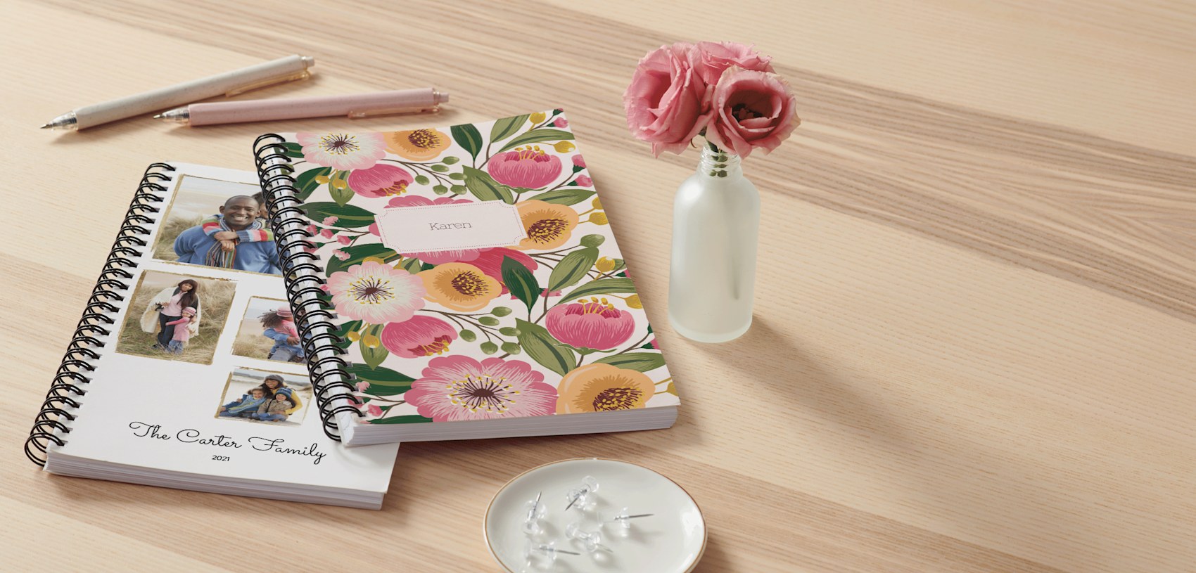 120-Pages Durable Laminated Cover Details about   Flowers Printed Notebook Journal 