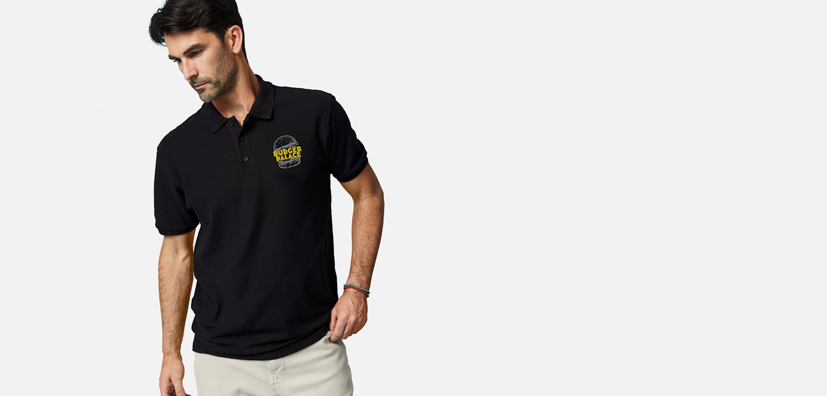 Polos personalizados de hombre de Fruit of the VistaPrint