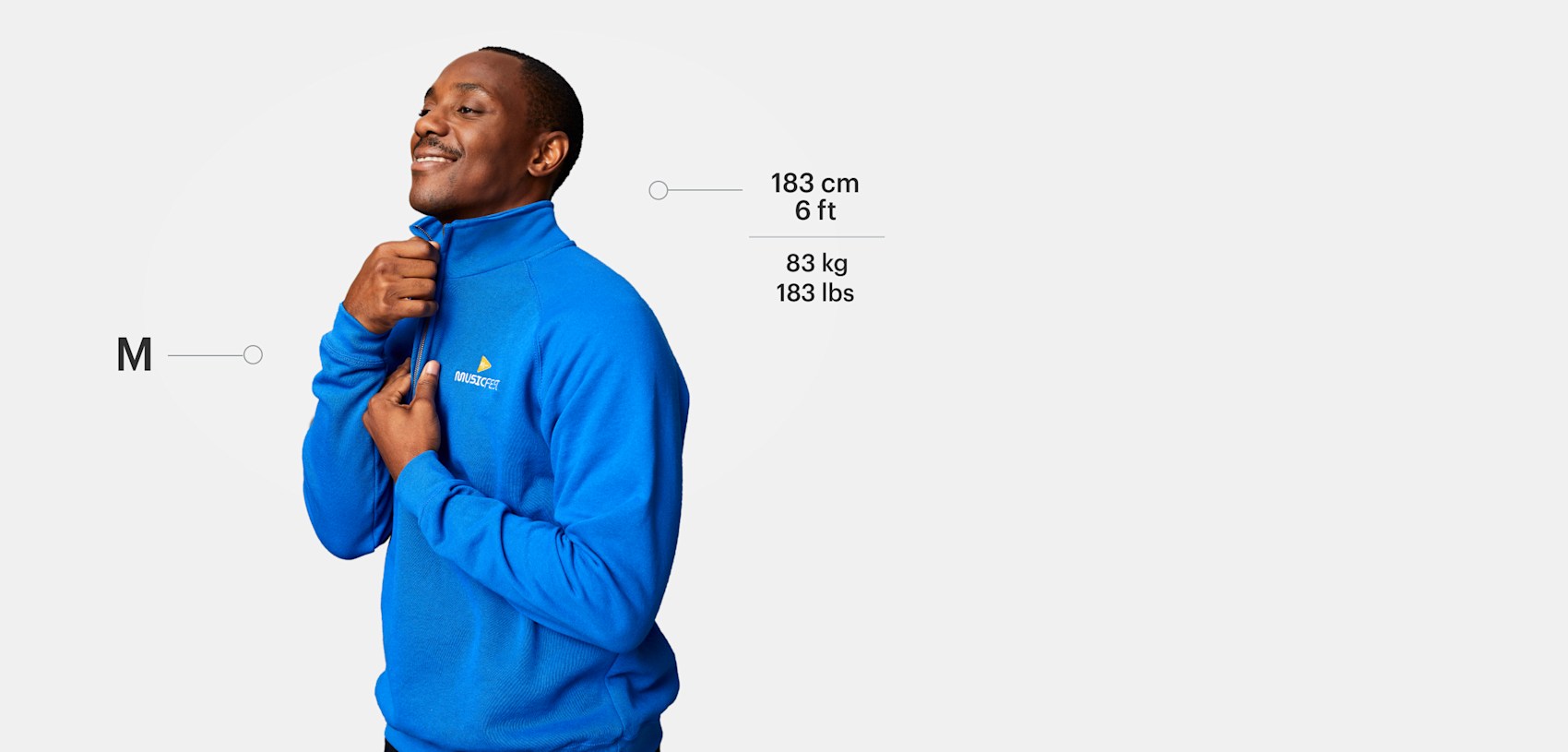 Sudadera con cuello con cremallera de Fruit of the Loom® 5