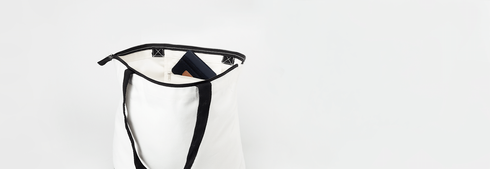 Bolsas de tela premium con cremallera