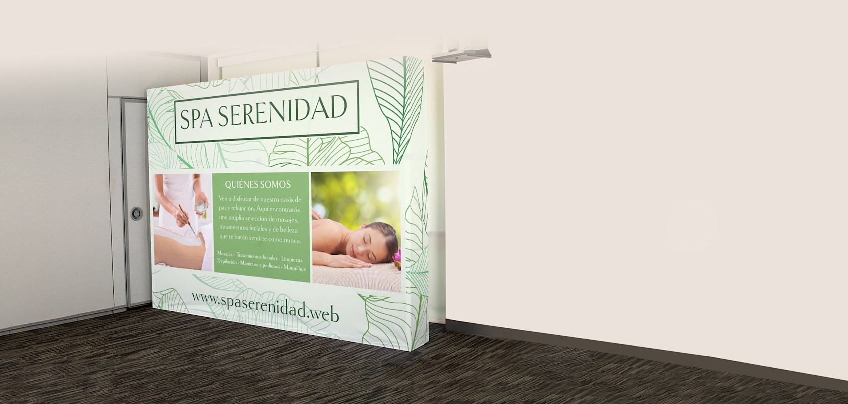 pop-up textiles para ferias comerciales