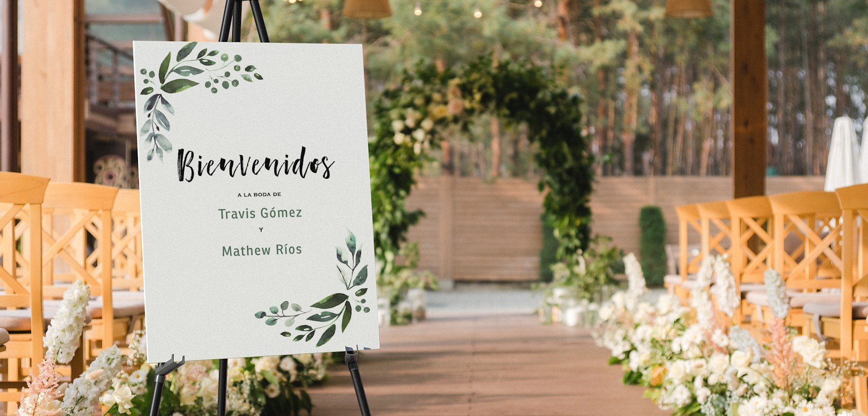 pvc-free board sign for weddings
