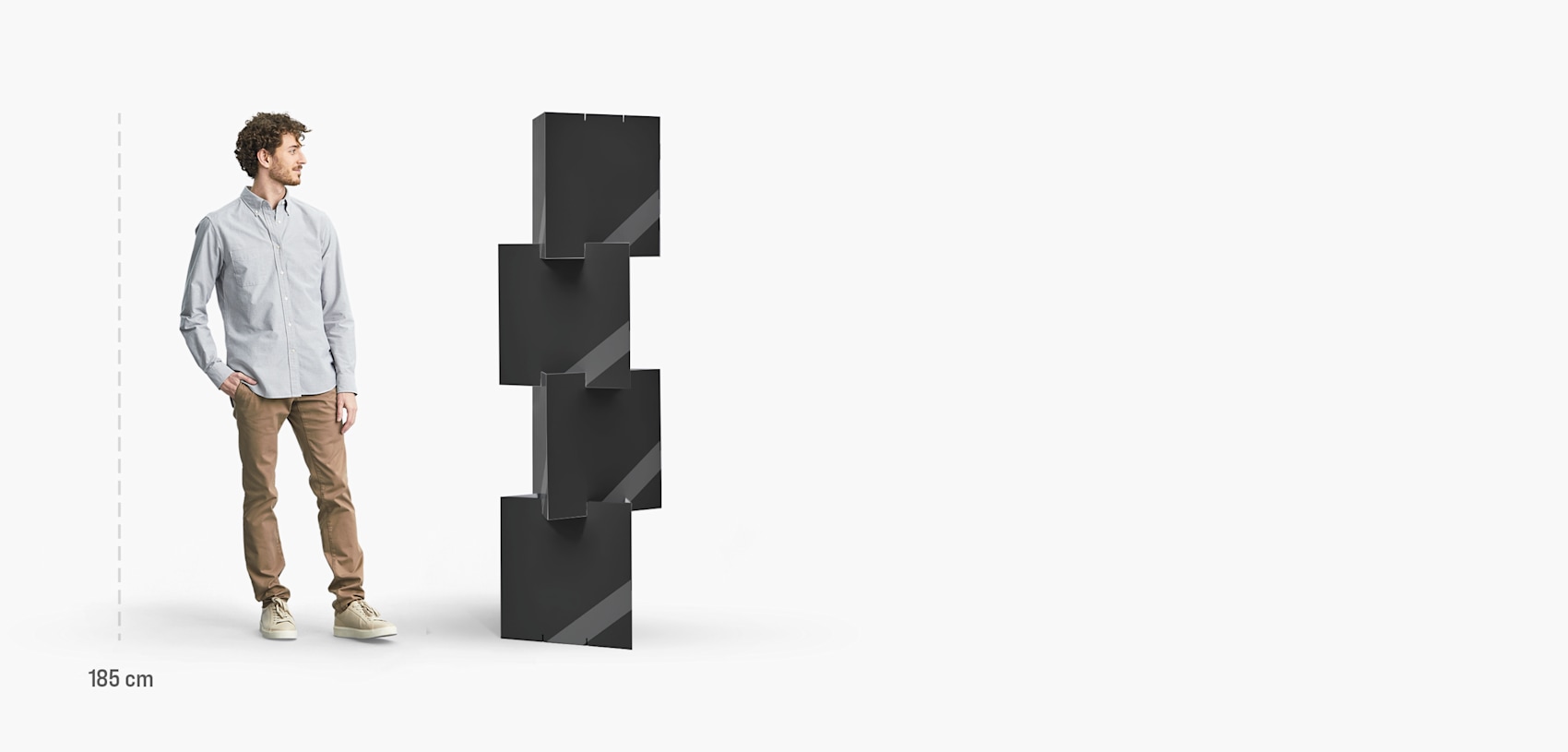 Totem pubblicitari triangolari alti 185 cm 