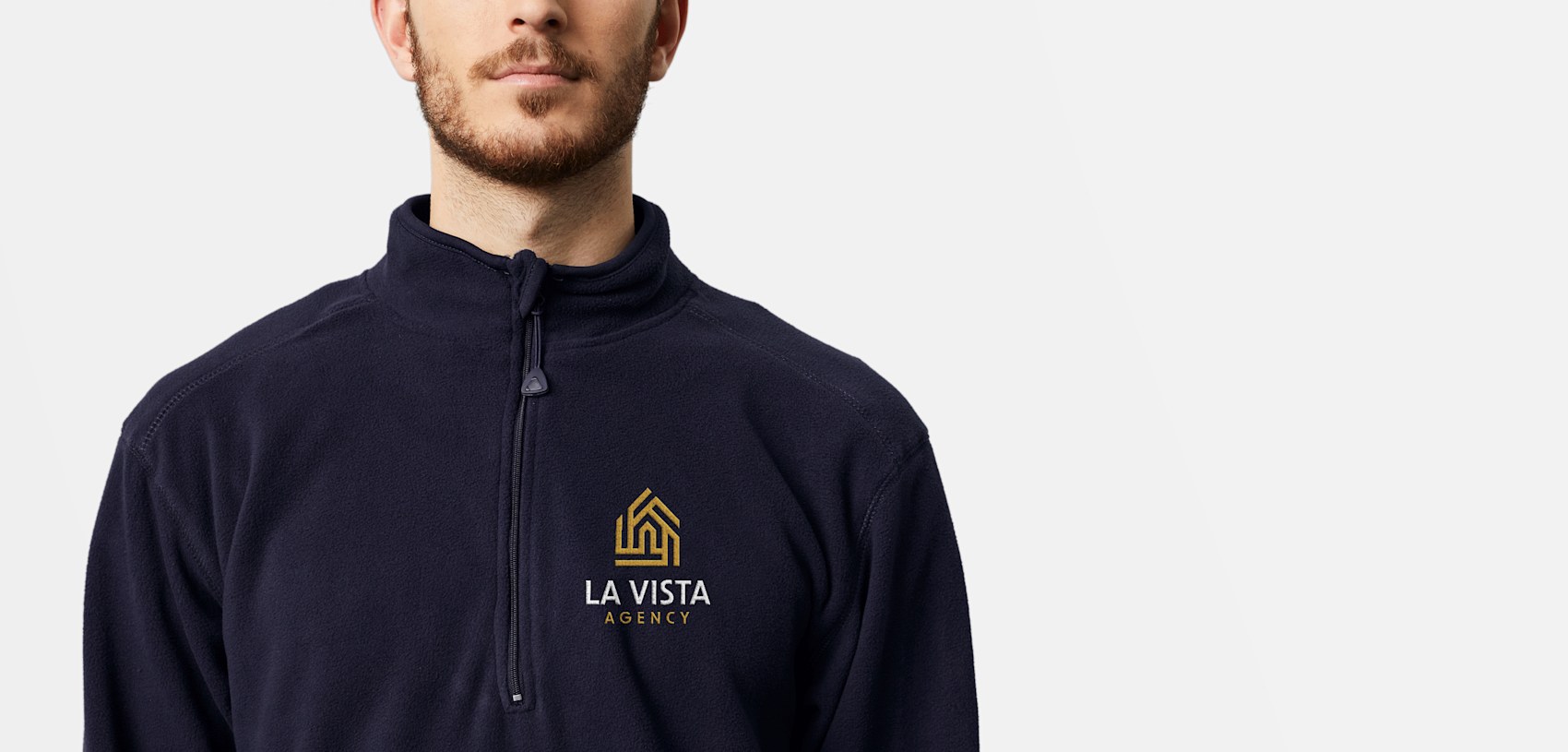 Russell™ microfleece med glidelås i halsen 4