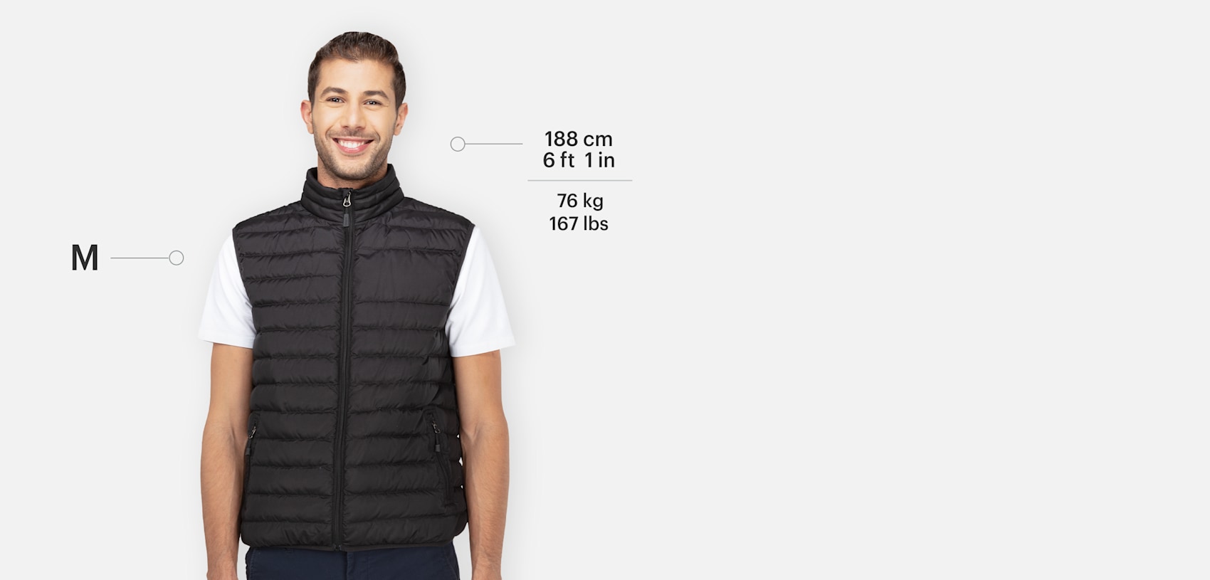 VistaPrint® gewatteerde bodywarmer 3
