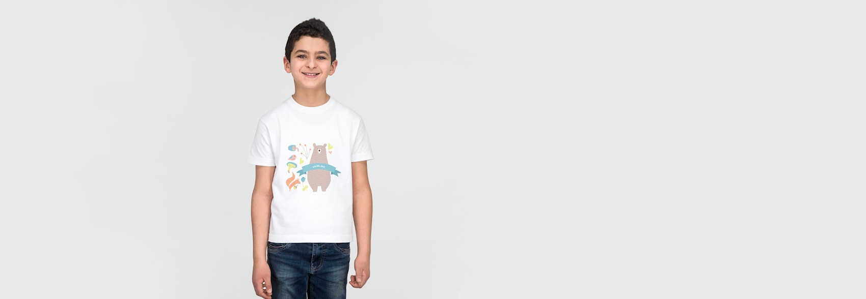 Barn-T-shirts i basmodell 1