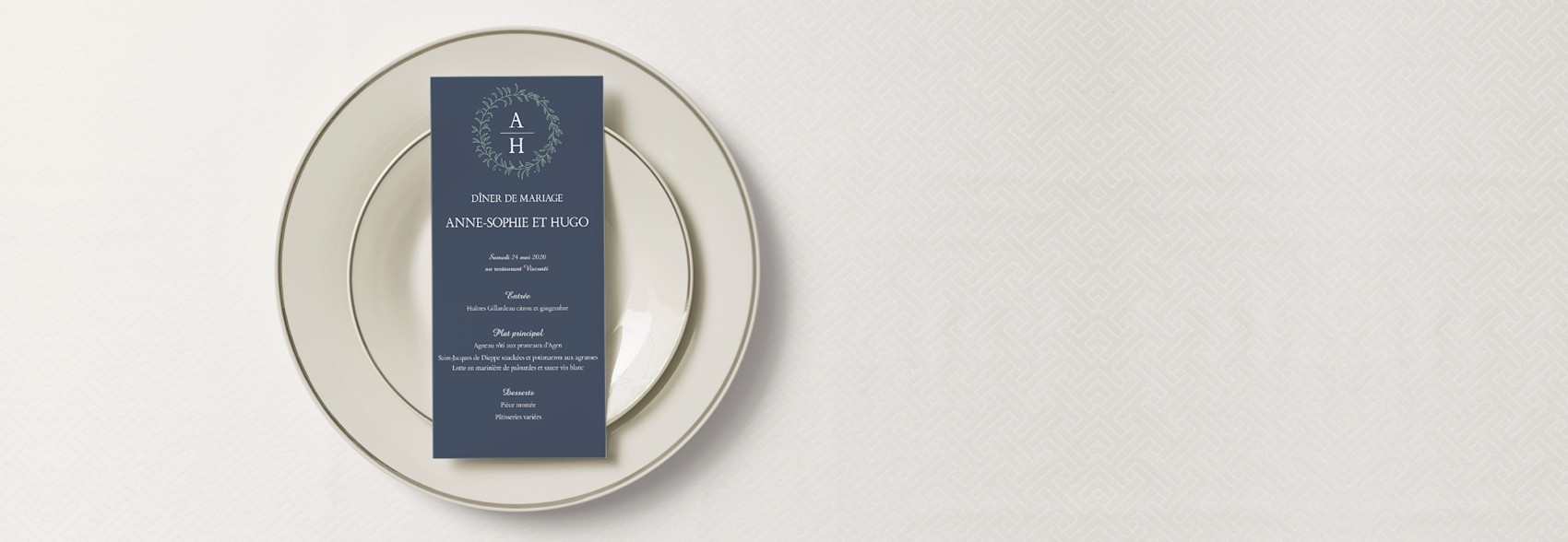 Impression De Menus De Mariage Menus De Mariage Personnalises Vistaprint