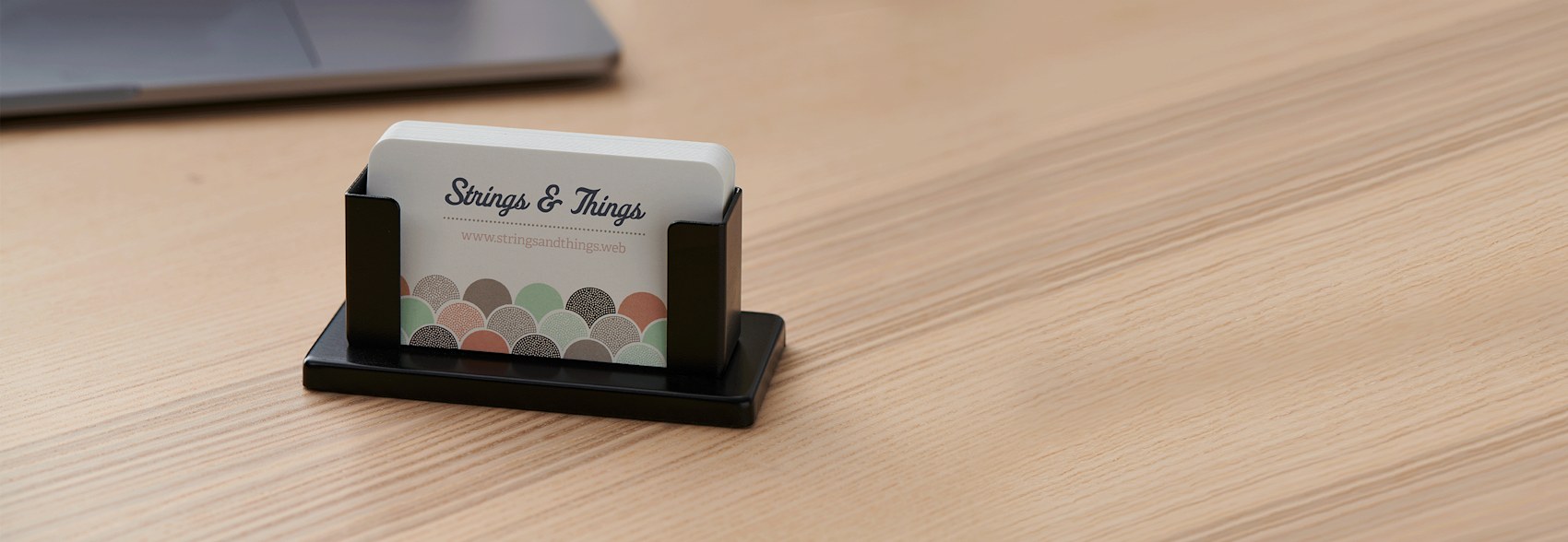 Steel Desk Business Card Holder 2
