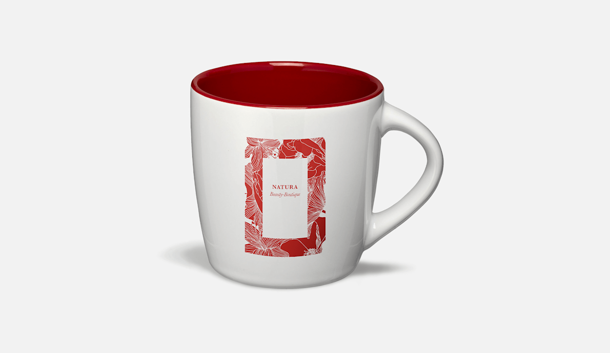 Zweifarbige Keramiktasse 350 ml 2
