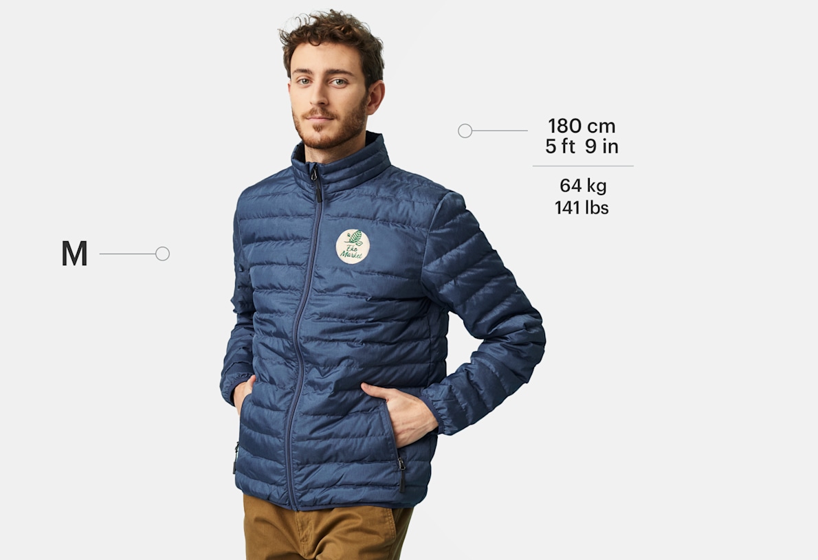 Custom Men's Puffer Jacket VistaPrint UK