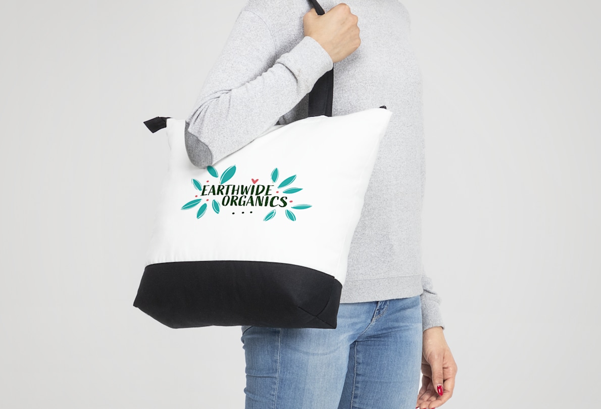 VistaPrint® Large Zip Cotton Tote Bag 2