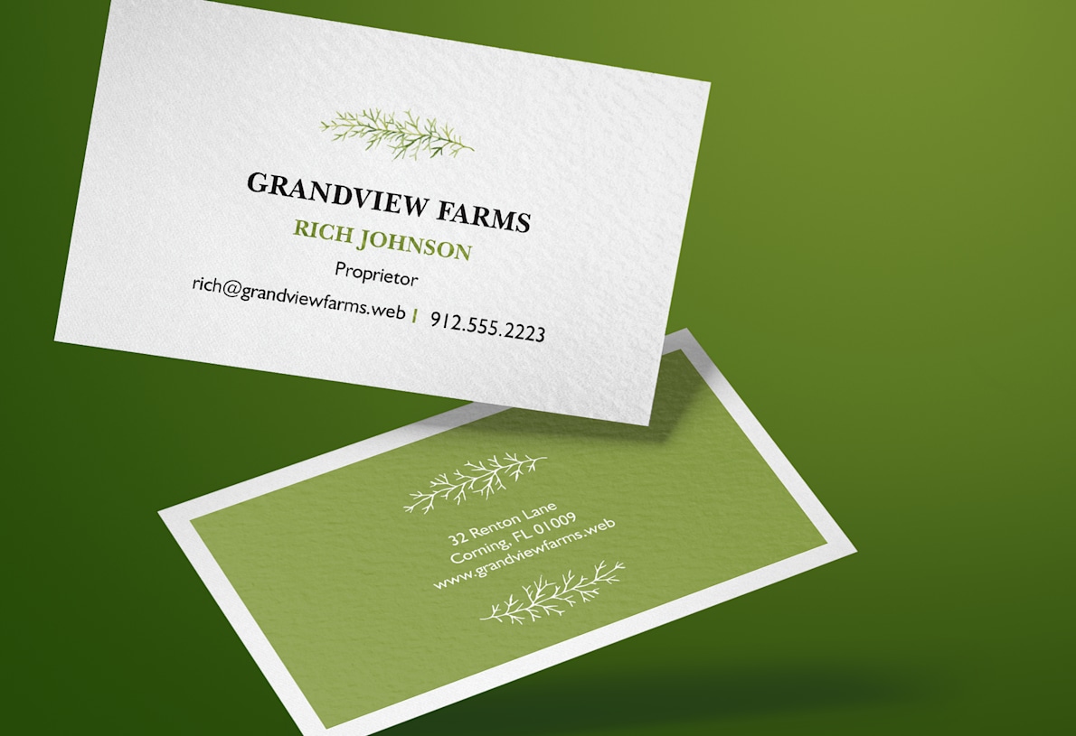Natural Textured Business Cards 1