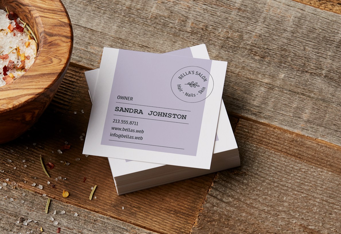 Vistaprint Square Business Cards Size