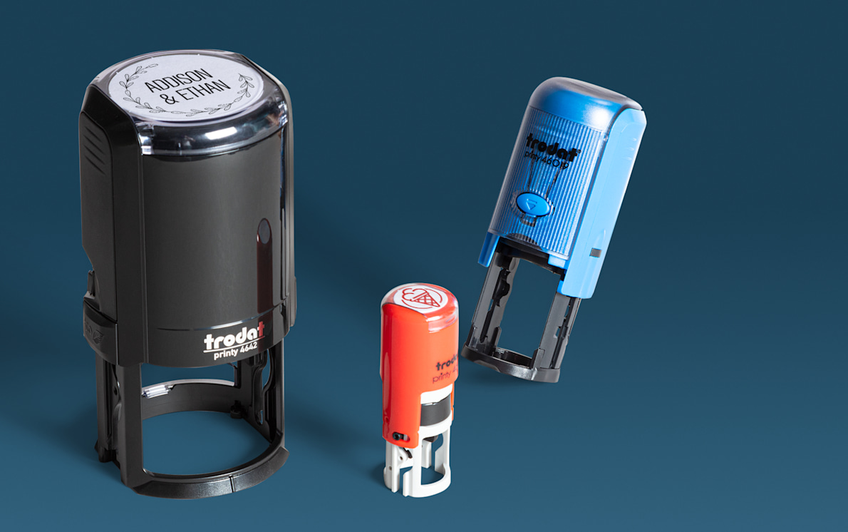 Tampons encreurs ronds, tampons encreurs pour cartes de fidélité