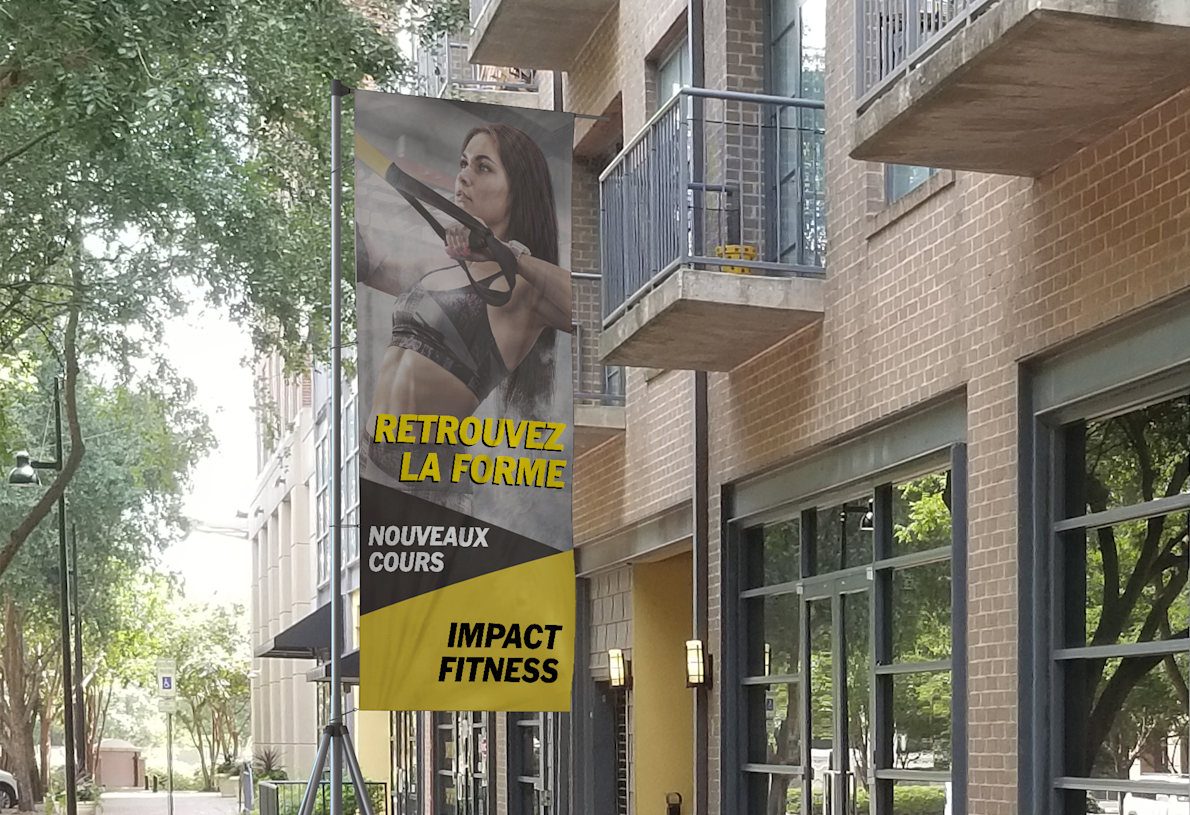 Drapeaux publicitaires sur mât 2