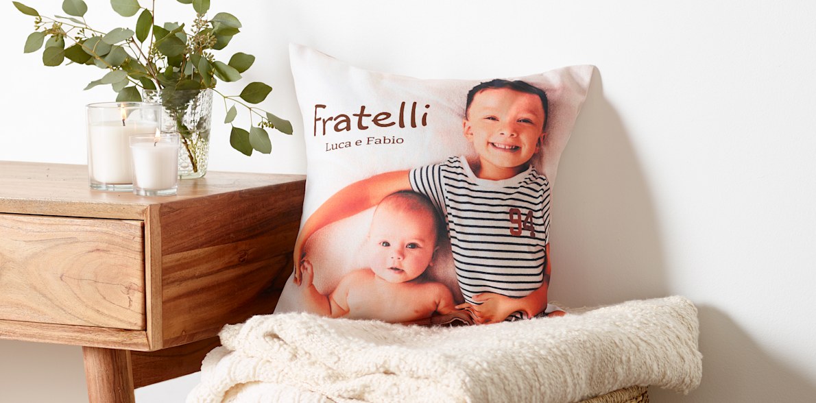  cuscino personalizzato con foto di bambini