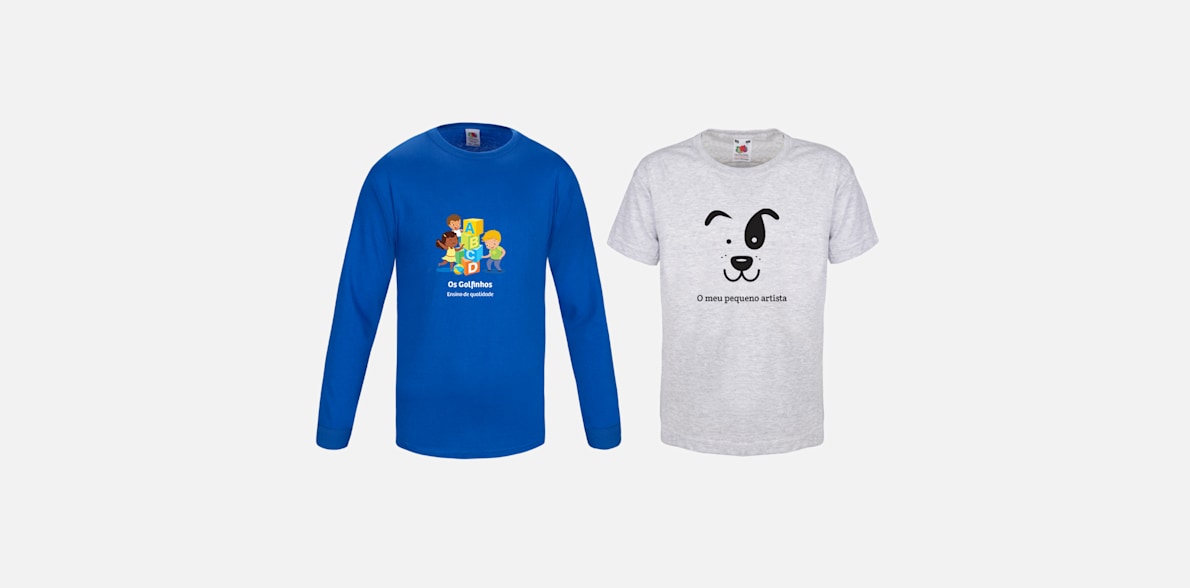 T-shirts para criança básicas 3