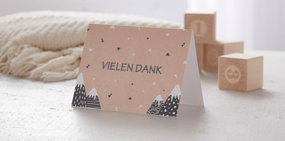 Dankeskarten drucken, Danksagung drucken lassen | VistaPrint