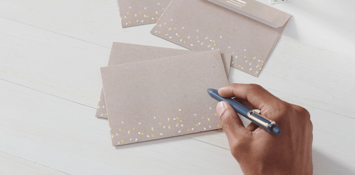 Adresserede konvolutter – matchende design 2