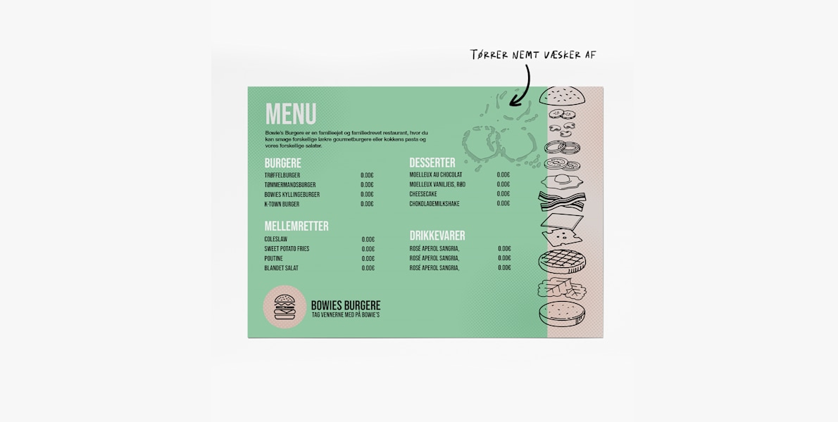 Specialdesignet menutryk, restaurantmenukort | Vistaprint