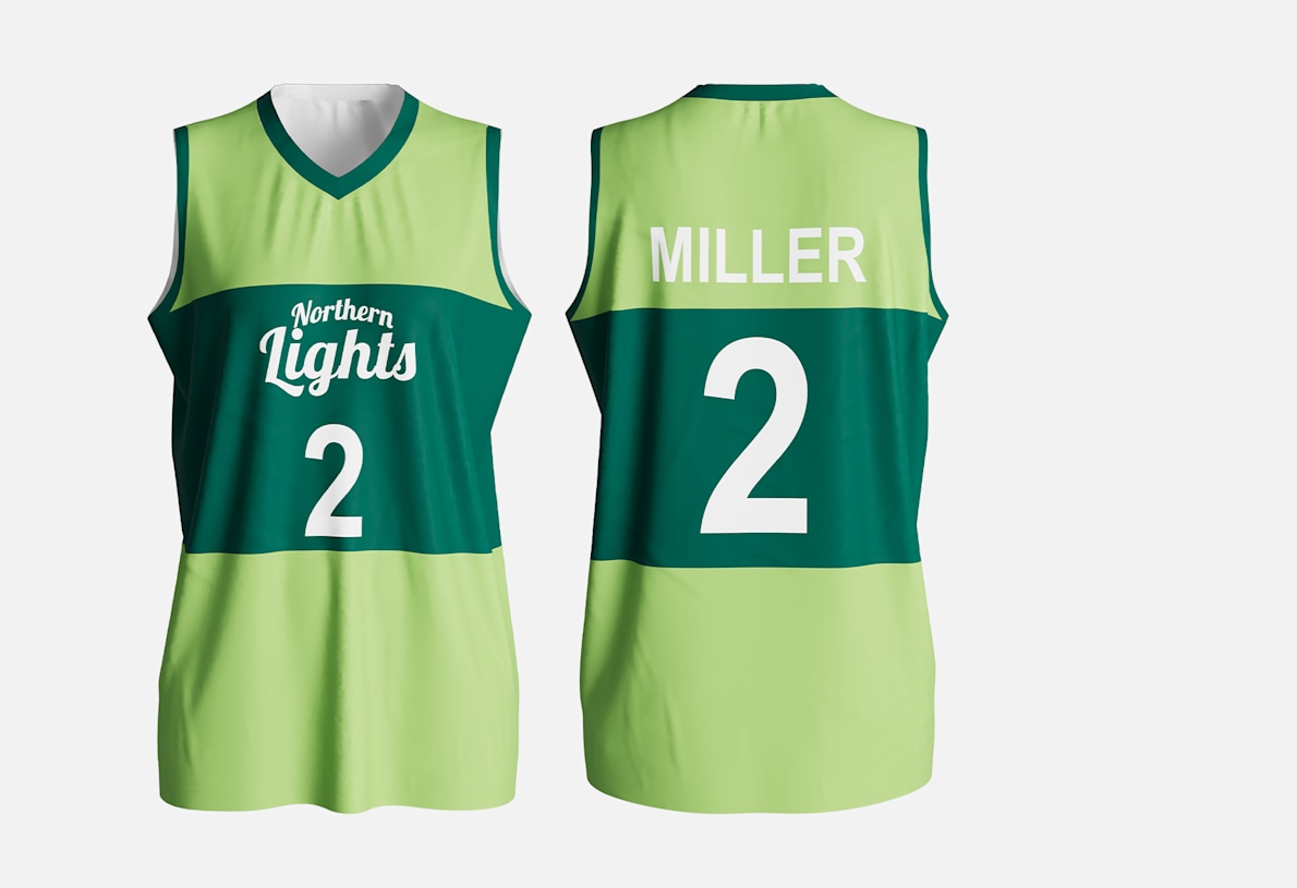 Damen-Basketballtrikot mit V-Kragen 2