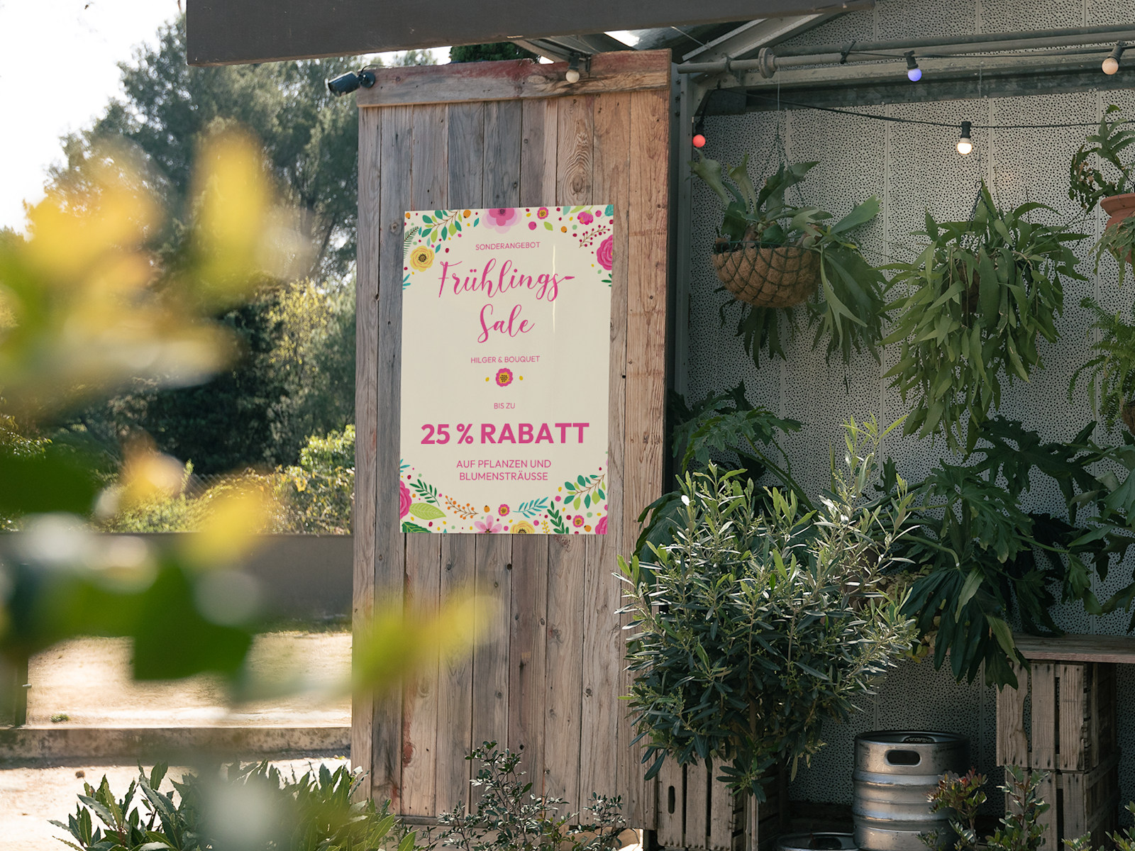 Wetterfestes Plakat auf einem Gehweg-Aufsteller