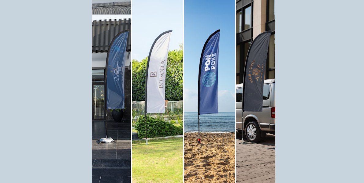 Beachflags mit gerader Form 2