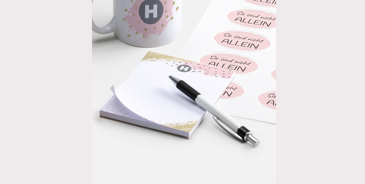 Notizblock selbst gestalten & bedrucken lassen | VistaPrint