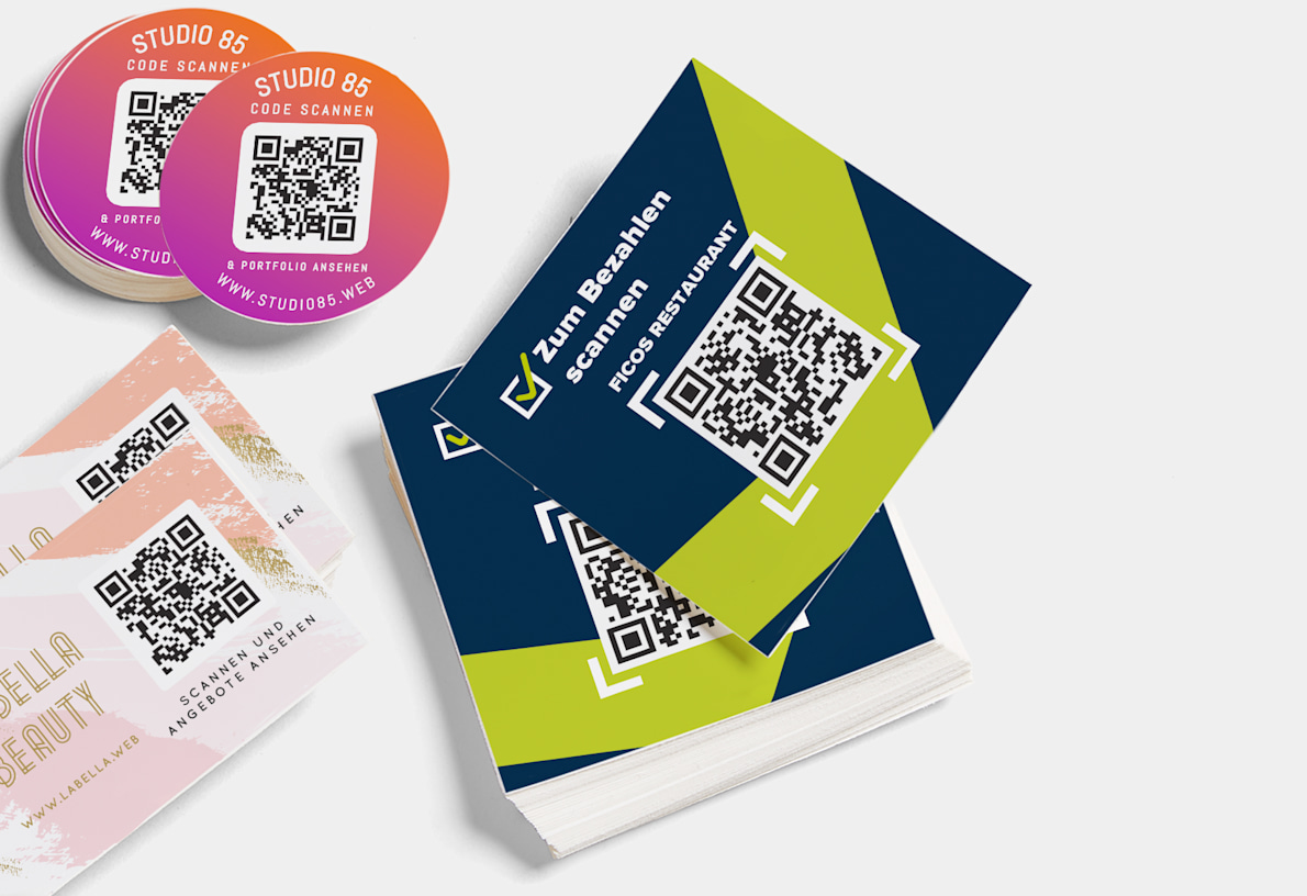 QRCodeAufkleber, Sticker mit QRCodes bedrucken VistaPrint